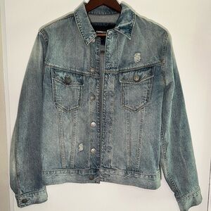 Express Distressed Denim Jacket